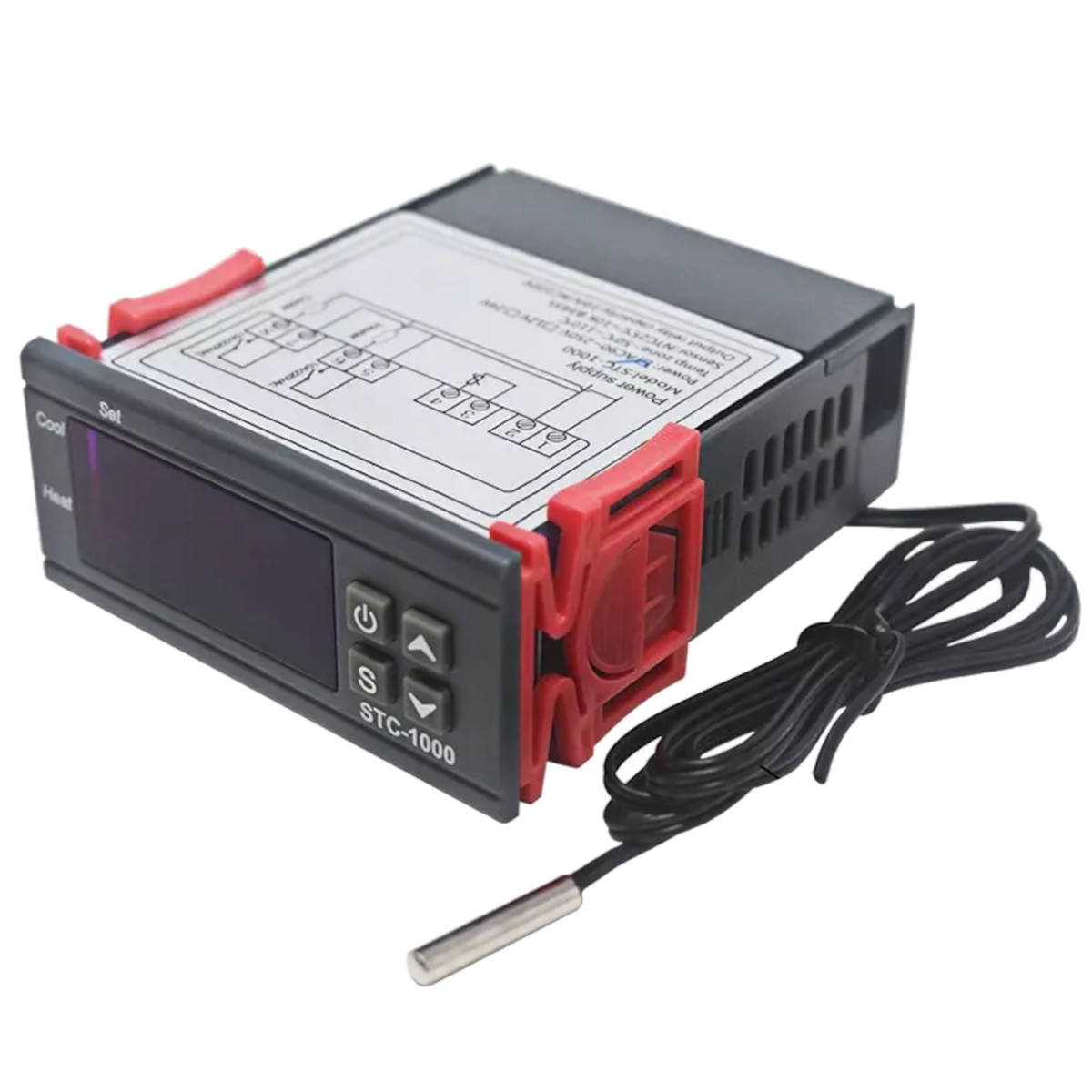 STC-1000 12 VDC Digital Display Temperature Controller with NTC Probe 2 Relay Outputs for Heating and Cooling