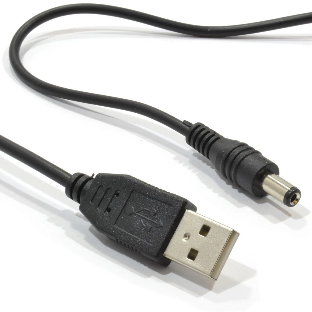 USB to DC Adapter Cable 5.5 x 2.1mm 1m length