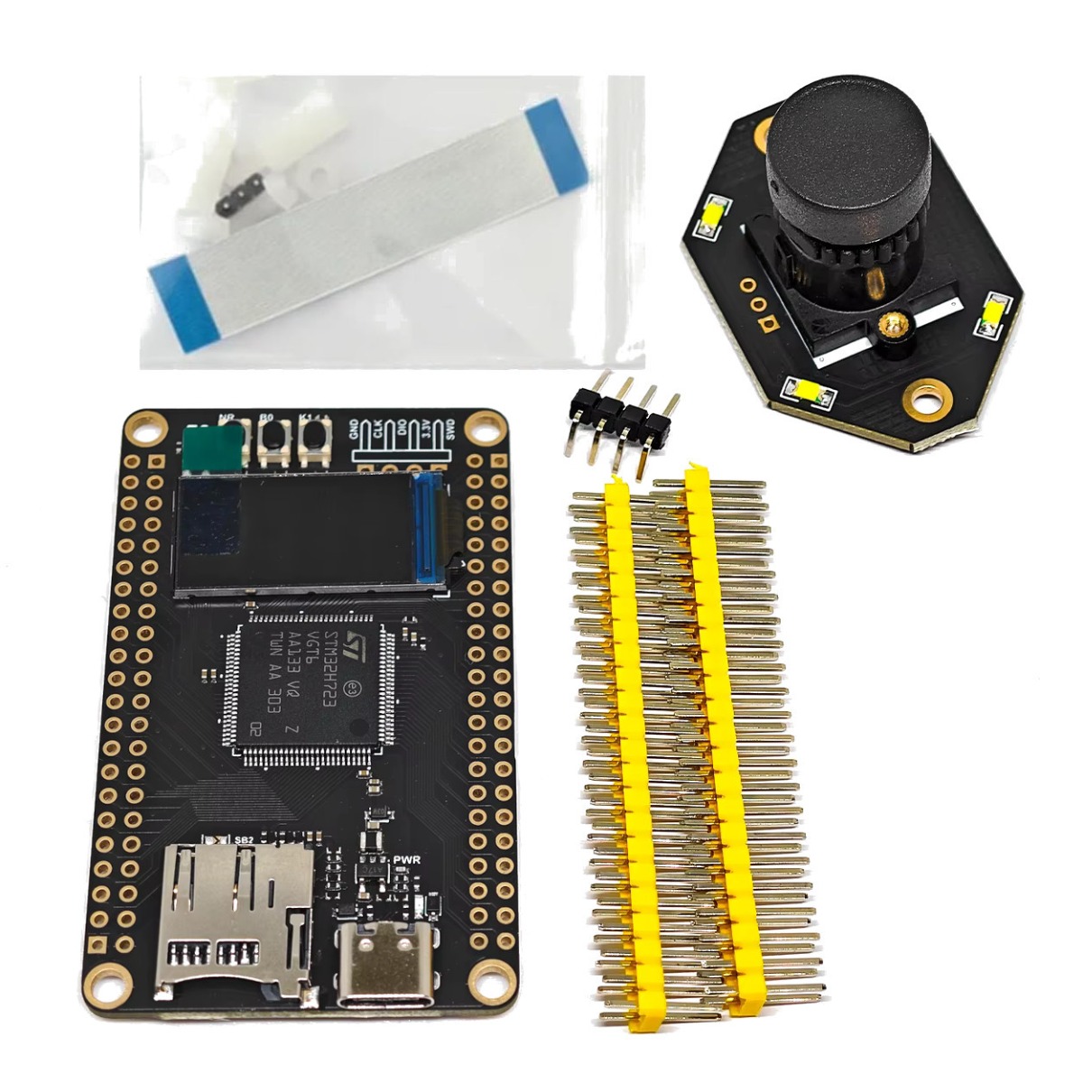 WeAct Studio STM32H723VGT6 Development Core Board With 0.96" TFT Screen OV7725 M12 camera