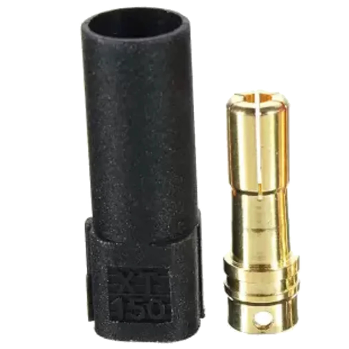 XT150 Male Connector Set - Black 10mm Shroud Housing & Gold-Plated Prong Bullet (ESC/Motor Side)