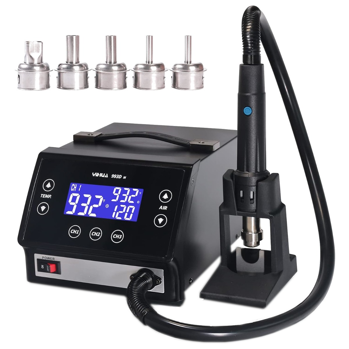 YIHUA 993D M Intelligent Hot Air De-Soldering BGA Rework Station with Touch
