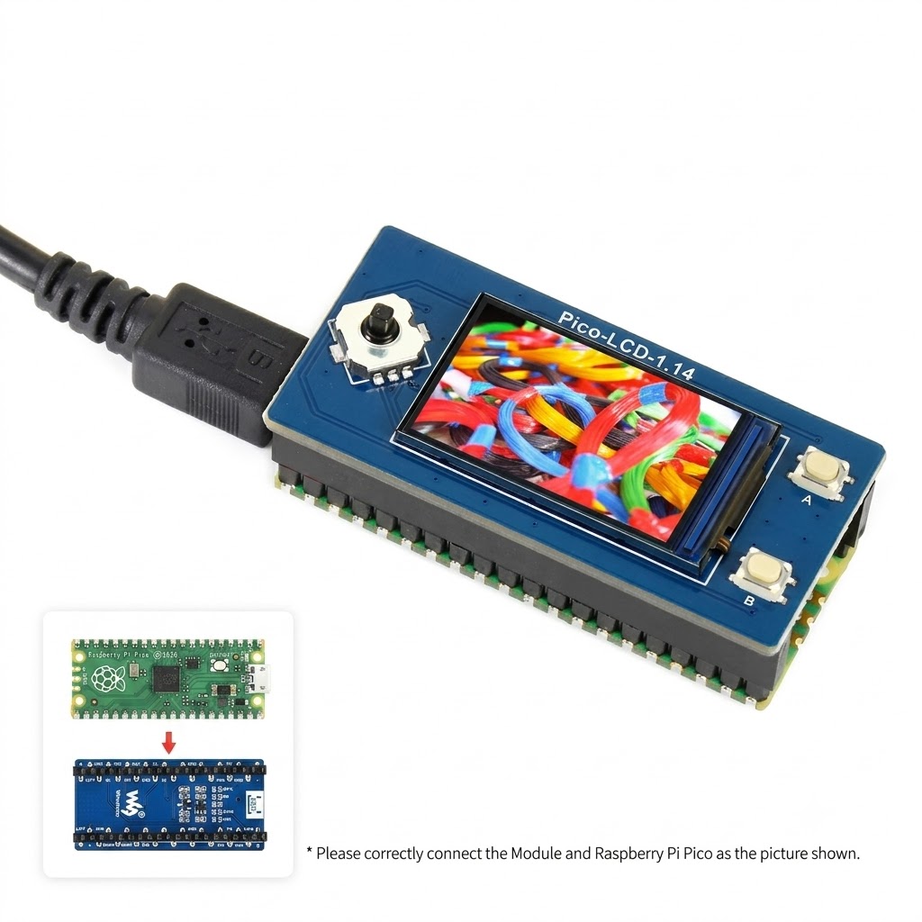 Probots Raspberry Pi Pico Display 240 ×135 Pixels (Pico-LCD-1.14) Buy ...