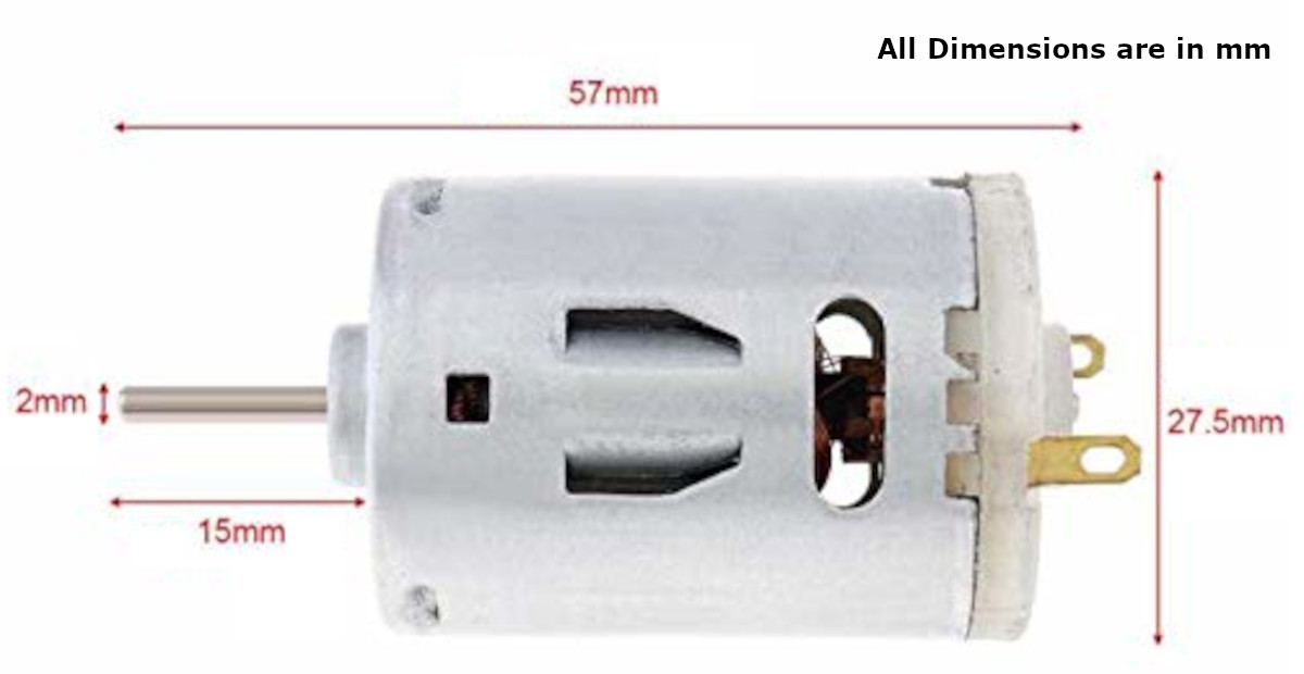 Probots 12V DC 18000 RPM Brush DC Motor Buy Online India