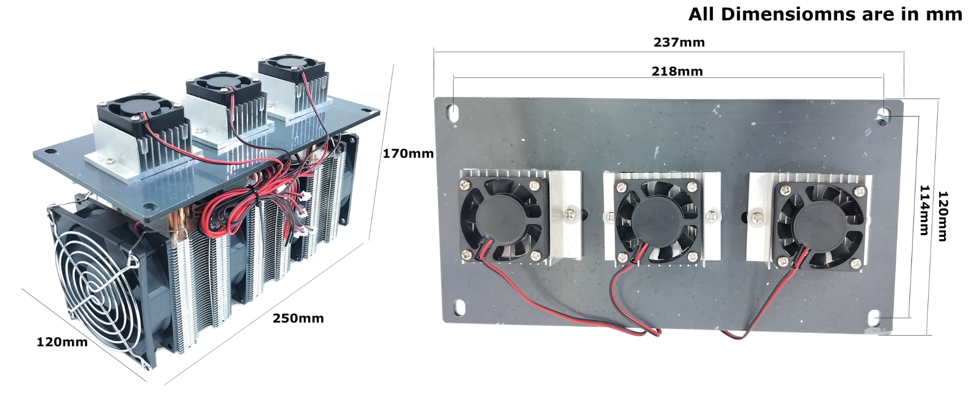 210W 12V ThermoElectric Peltier Air Cooling Heating For Small Refrigeration DIY KIT