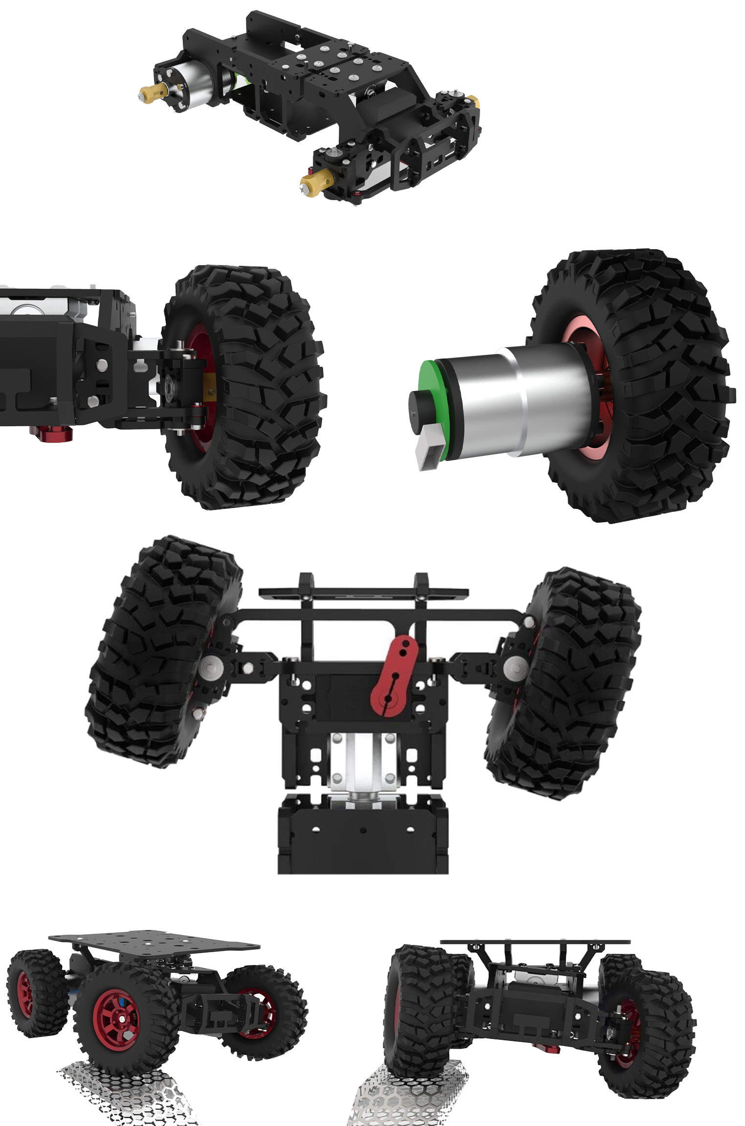 Probots 4 Wheel Ackerman Chassis Unfinished DIY Smart Robot Platform