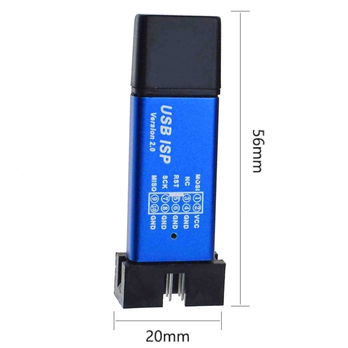 AVR USB ISP Programmer with Aluminum Shell-Dimensions