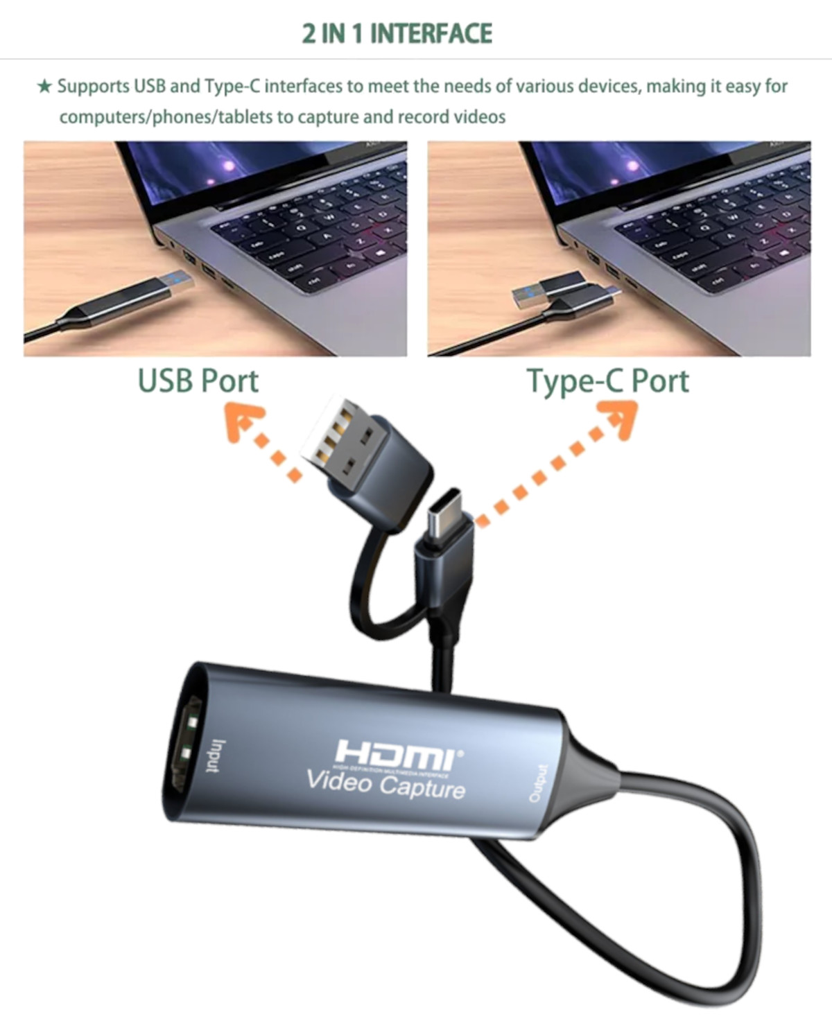 Probots HDMI Audio Video Capture Card in USB Type C Buy