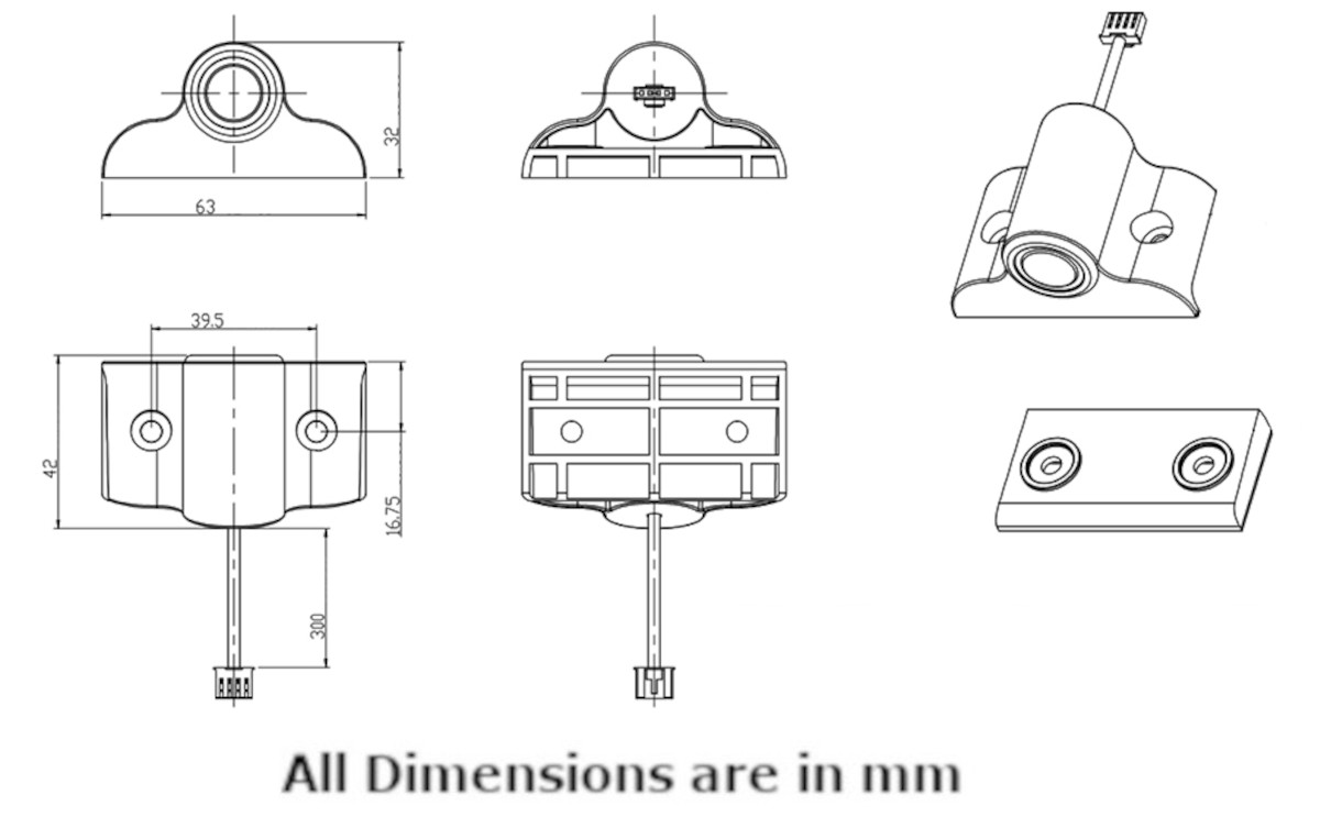 PB-A09 Ultrasonic Distance Sensor Dimensions