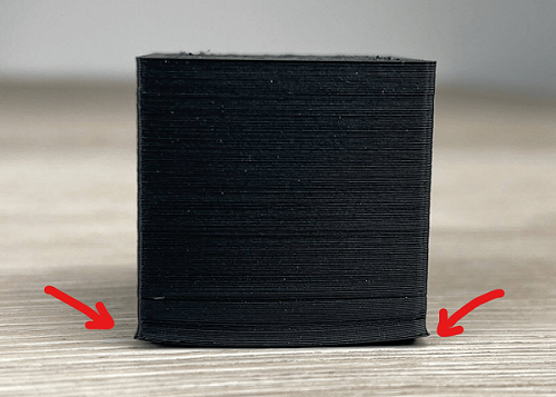 Warping of Edges is also a common issue with wet filaments