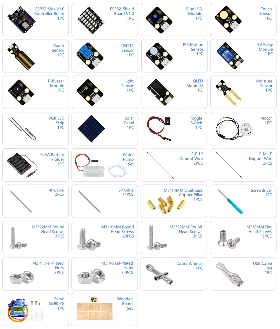 Probots ACEBOTT Smart Farm STEM Starter Educational DIY Kit ESP32 Wifi ...