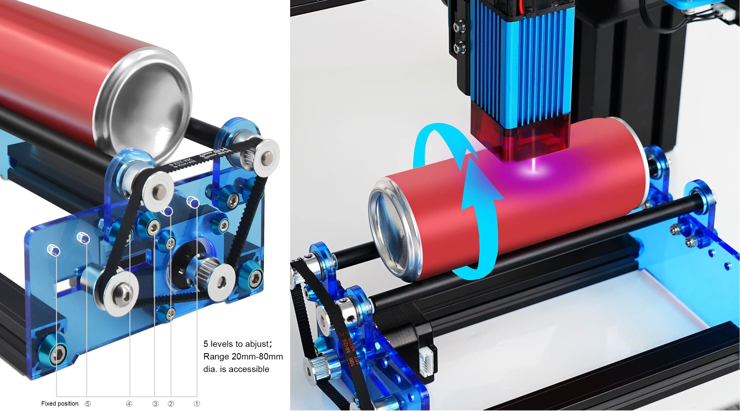 Probots Two Trees Y-Axis Rotary Module Kit For Laser Engraver Buy ...