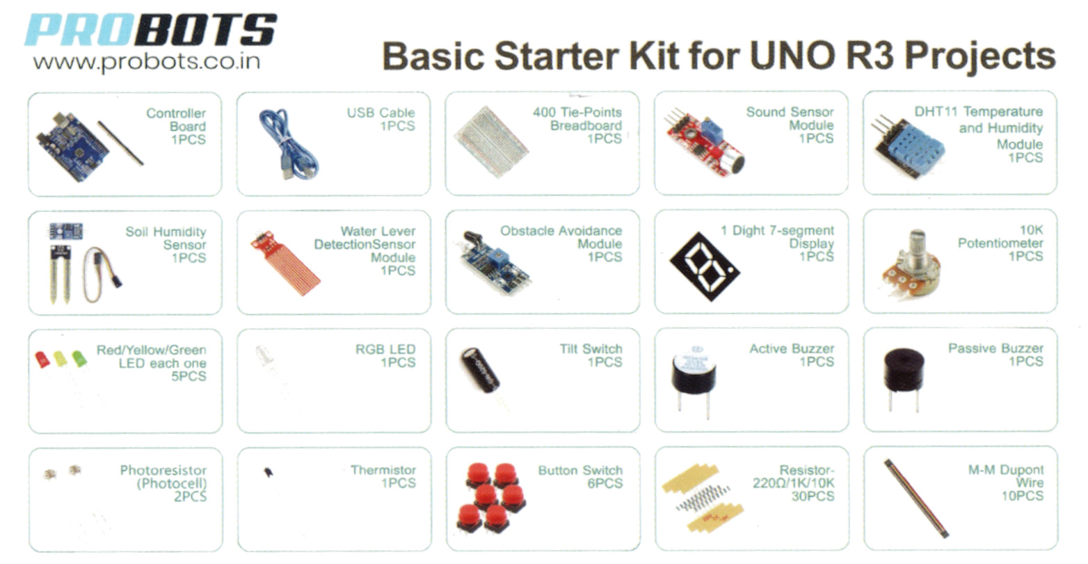 Probots Arduino Uno R3 Basic Starter Programming Educational Kit Buy ...
